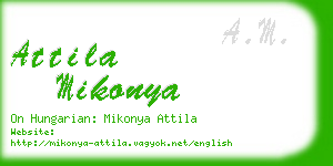 attila mikonya business card